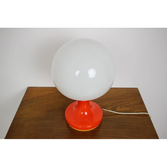 Image 1 of Lampe de table vintage en verre opale, Tchécoslovaquie 1970