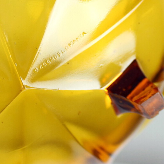 Image 1 of Bol vintage en verre pressé pour Borske Sklo Union, Tchécoslovaquie 1960