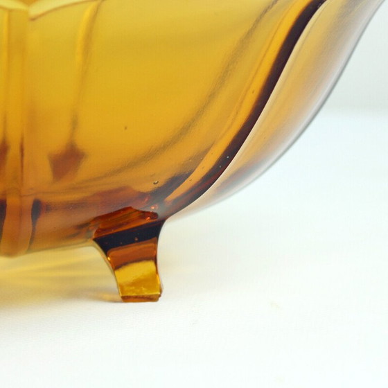 Image 1 of Bol vintage en verre pressé pour Borske Sklo Union, Tchécoslovaquie 1960