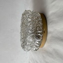 Applique murale plafonnier verre épais 1970 1980 seventies eighties luminaire ancien transparent