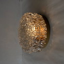 Applique murale plafonnier verre épais 1970 1980 seventies eighties luminaire ancien transparent
