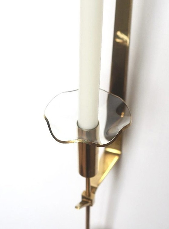 Image 1 of Pierre Forssell Paire De Bougeoirs Laiton Poli