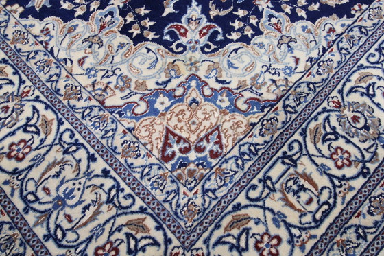 Image 1 of Tapis persan noué à la main original Naïn 9 La fine avec soie 245 X 195 cm Top condition