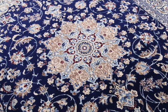 Image 1 of Tapis persan noué à la main original Naïn 9 La fine avec soie 245 X 195 cm Top condition