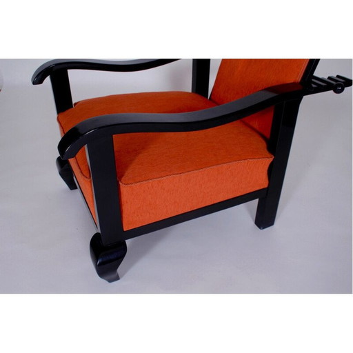 Fauteuil réglable en bois de hêtre, Tchécoslovaquie 1920