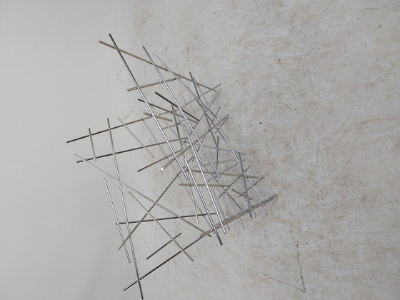 Image 1 of 1 X Alessi Blow Up Magazine Rack Lektuurmand Chroom 1980's