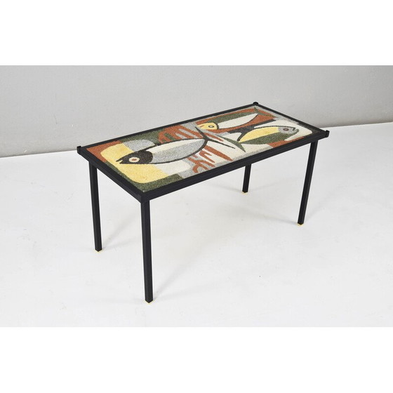 Image 1 of Table basse vintage française en mosaïque de granit, 1960s
