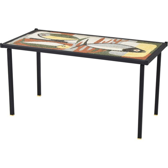 Image 1 of Table basse vintage française en mosaïque de granit, 1960s