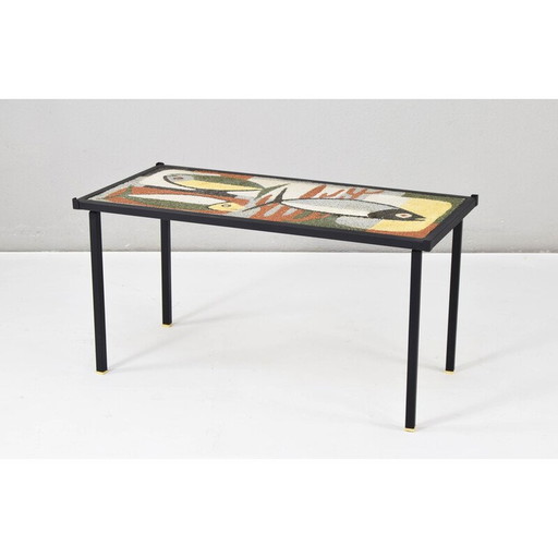 Table basse vintage française en mosaïque de granit, 1960s