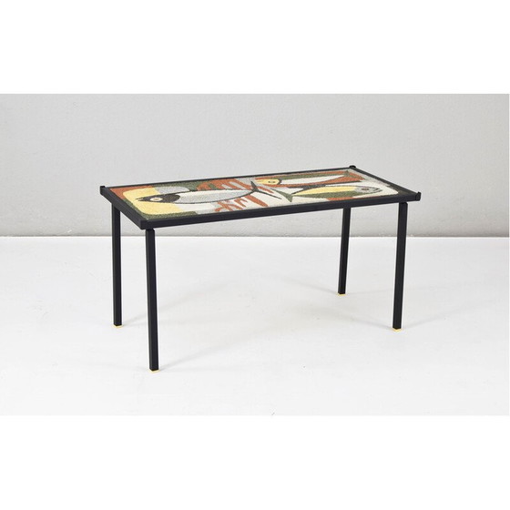 Image 1 of Table basse vintage française en mosaïque de granit, 1960s
