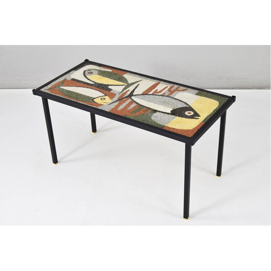 Image 1 of Table basse vintage française en mosaïque de granit, 1960s