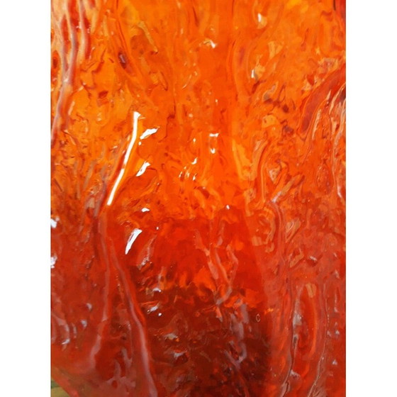 Image 1 of Vase vintage en verre orange, 1960