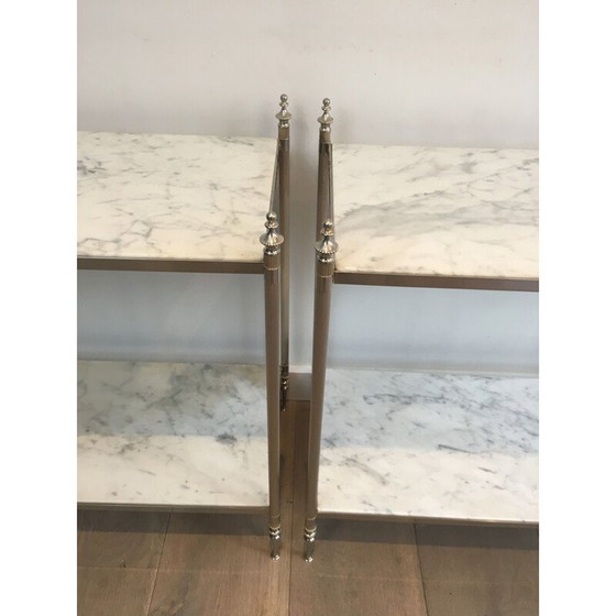 Image 1 of Paire de bouts de canapé Jansen en argent, 1940