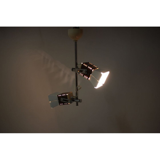 Image 1 of Lustre vintage en métal par Lidokov, Tchécoslovaquie 1960