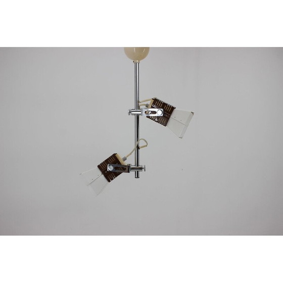 Image 1 of Lustre vintage en métal par Lidokov, Tchécoslovaquie 1960