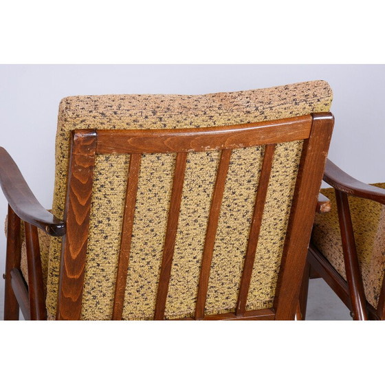 Image 1 of Paire de fauteuils en hêtre du milieu du siècle par Úluv, Tchécoslovaquie années 1960