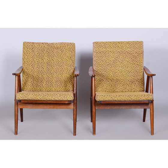 Image 1 of Paire de fauteuils en hêtre du milieu du siècle par Úluv, Tchécoslovaquie années 1960