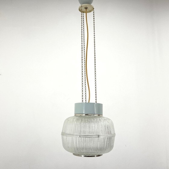 Image 1 of Lampe suspendue vintage en verre et métal, Tchécoslovaquie, années 1960