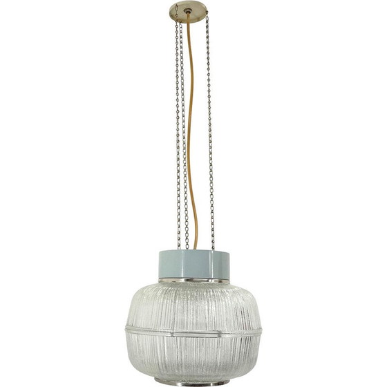 Image 1 of Lampe suspendue vintage en verre et métal, Tchécoslovaquie, années 1960