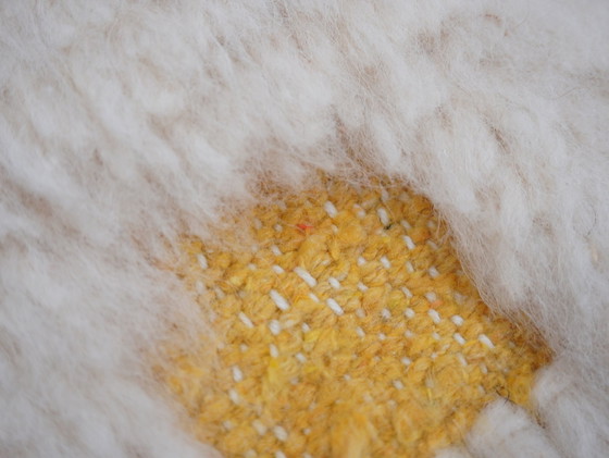 Image 1 of Tapis berbère - 252 Cm X 151 Cm - Laine blanche et jaune