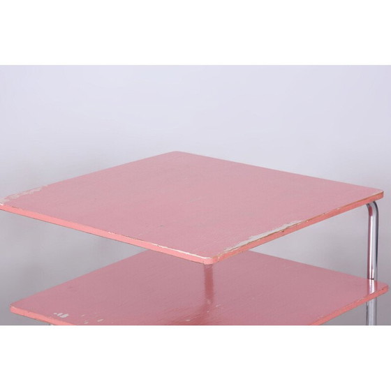 Image 1 of Table basse vintage Bauhaus en chrome pour Mücke Melder, Tchécoslovaquie 1930