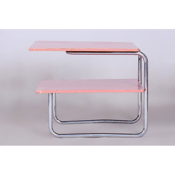 Image 1 of Table basse vintage Bauhaus en chrome pour Mücke Melder, Tchécoslovaquie 1930