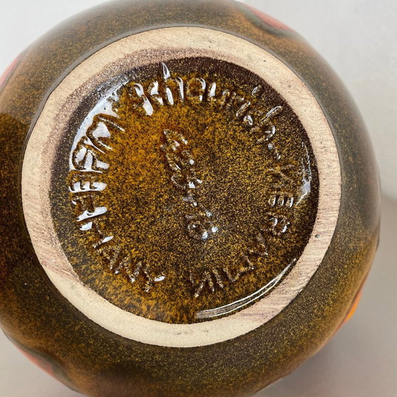 Image 1 of Paire de vases vintage en céramique de lave grasse par Scheurich, Allemagne 1970