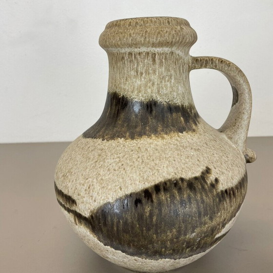 Image 1 of Paire de vases vintage en céramique de lave grasse par Scheurich, Allemagne 1970