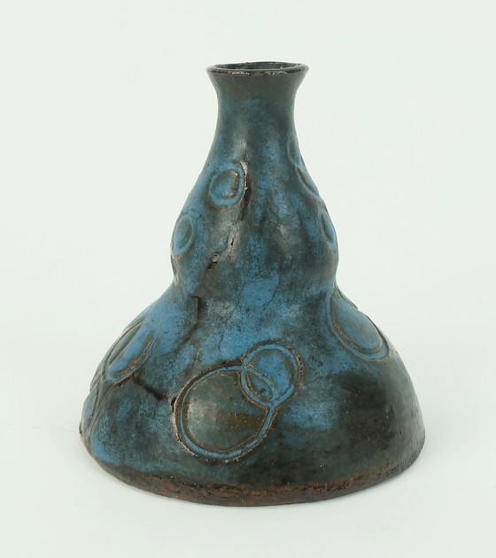 Image 1 of Petit Vase Moderne Danois en Céramique Conny Walther Studio Pottery Denmark 60S