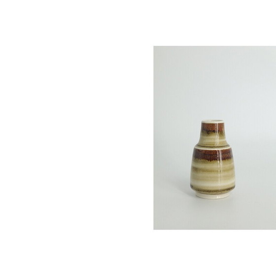 Image 1 of Vase vintage en grès brun par Gunnar Borg pour Höganäs Keramik, Suède 1960