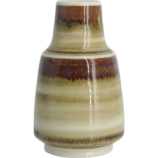 Vase vintage en grès brun par Gunnar Borg pour Höganäs Keramik, Suède 1960