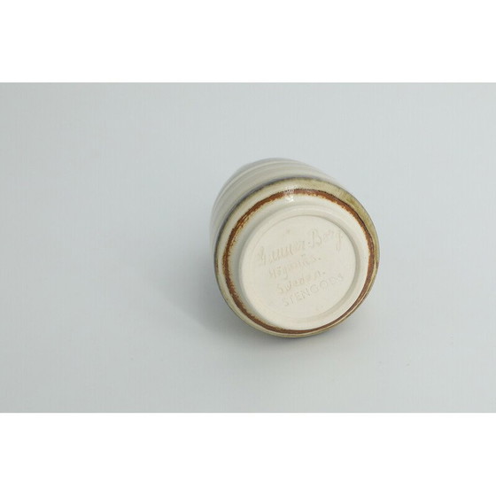 Image 1 of Vase vintage en grès brun par Gunnar Borg pour Höganäs Keramik, Suède 1960