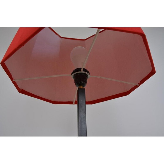 Image 1 of Lampadaire vintage en métal laqué noir, 1950