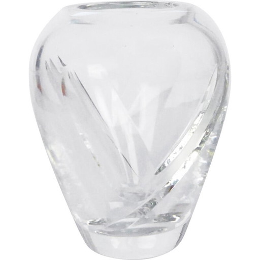 Vase vintage en cristal de Royal Doulton, Royaume-Uni, années 1980