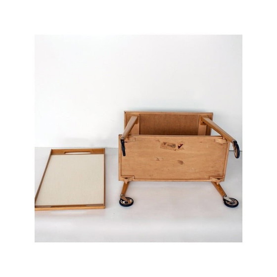 Image 1 of Table de service vintage en hêtre pour Opal Möbel, Allemagne années 1960