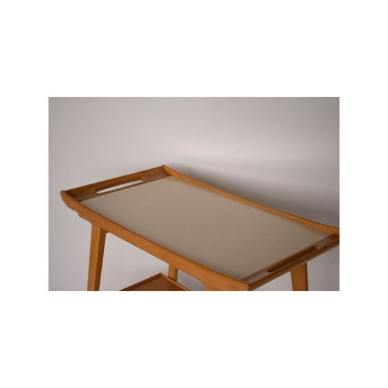 Image 1 of Table de service vintage en hêtre pour Opal Möbel, Allemagne années 1960