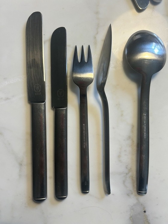 Image 1 of Partie De Ménagère  Carlo Hugo Pott À Solingen Acier Chromé De 47 Pièces 1975