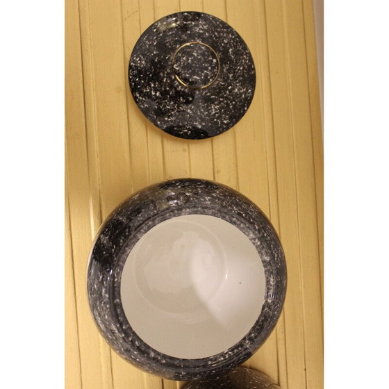 Image 1 of Paire de vases vintage en céramique décorée à la main par Vicenza, Italie 1940