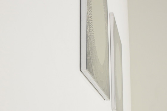 Image 1 of Jeu de 2 miroirs postmodernes par Deknudt, 1980S Belgique.