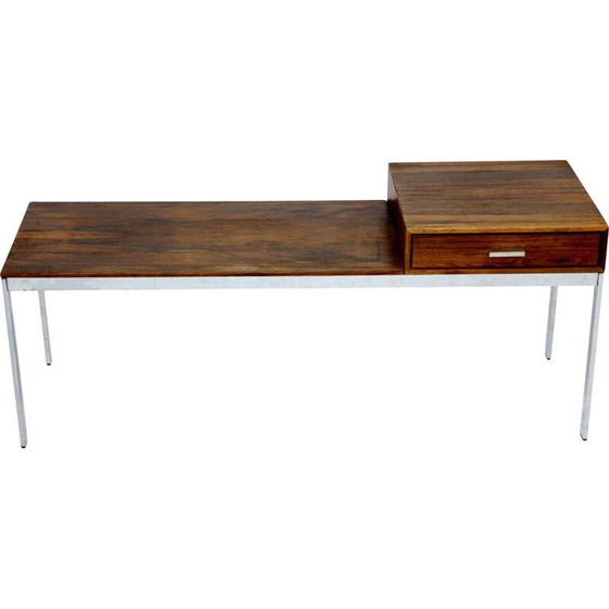 Image 1 of Banc téléphonique vintage en bois de rose par Möbel-Ikea, Suède 1960