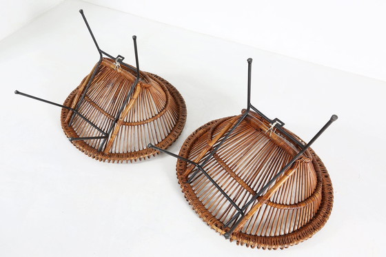 Image 1 of 2 fauteuils de salon en rotin par Janine Abraham & Dirk Jan Rol, 1960S