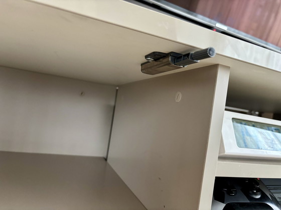 Image 1 of IKEA MOSTORP Meuble TV Taupe | 160x61x46 Cm | Spacieux et élégant