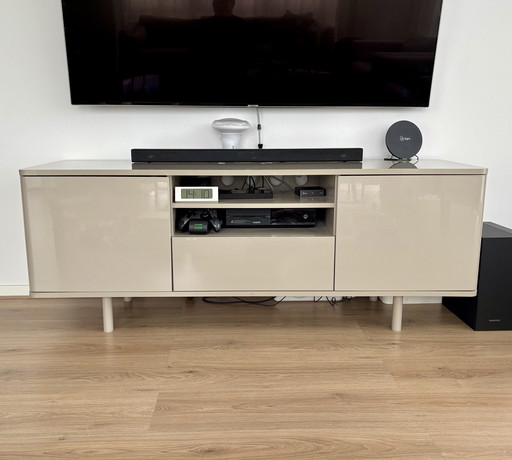 IKEA MOSTORP Meuble TV Taupe | 160x61x46 Cm | Spacieux et élégant