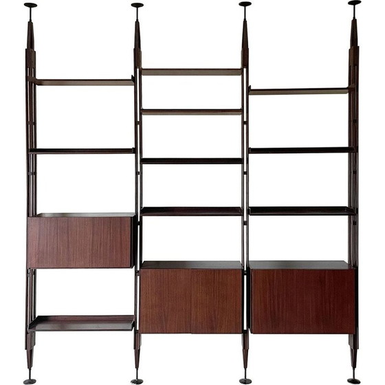 Image 1 of LB7 bibliothèque modulaire vintage en fer et laiton par Franco Albini pour Poggi, 1957
