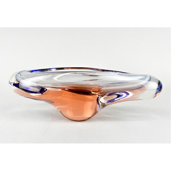 Image 1 of Bol en verre d'art vintage par Chribska Glasswork, Tchécoslovaquie 1960
