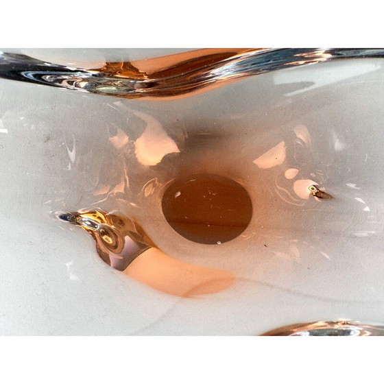 Image 1 of Bol en verre d'art vintage par Chribska Glasswork, Tchécoslovaquie 1960