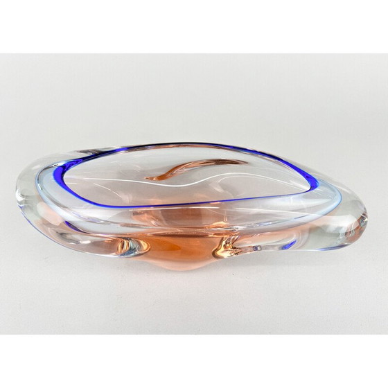 Image 1 of Bol en verre d'art vintage par Chribska Glasswork, Tchécoslovaquie 1960