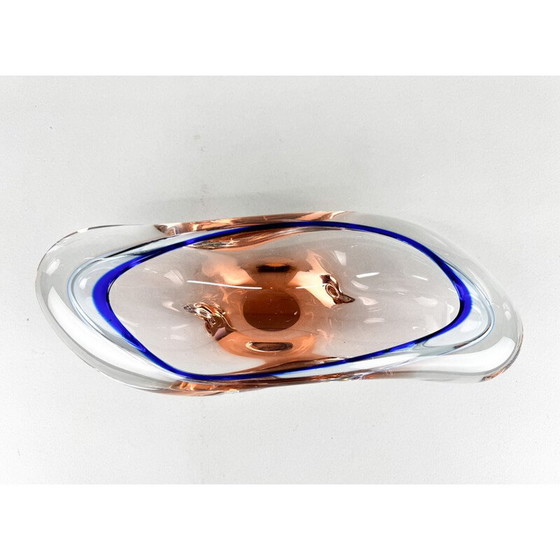 Image 1 of Bol en verre d'art vintage par Chribska Glasswork, Tchécoslovaquie 1960