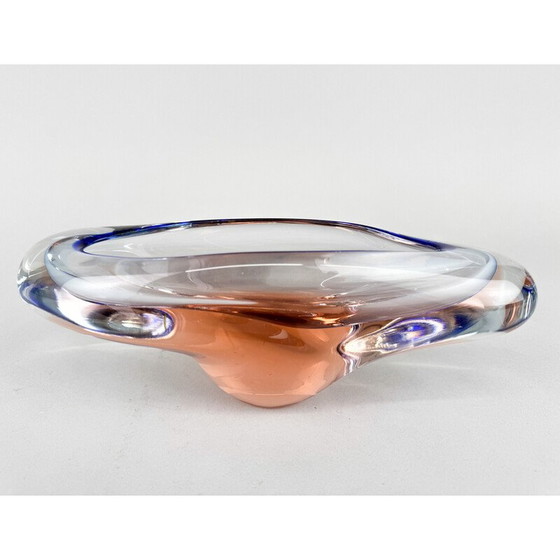 Image 1 of Bol en verre d'art vintage par Chribska Glasswork, Tchécoslovaquie 1960