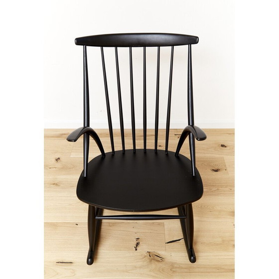 Image 1 of Fauteuil à bascule vintage Iw3 par Illum Wikkelsø pour Niels Eilersen